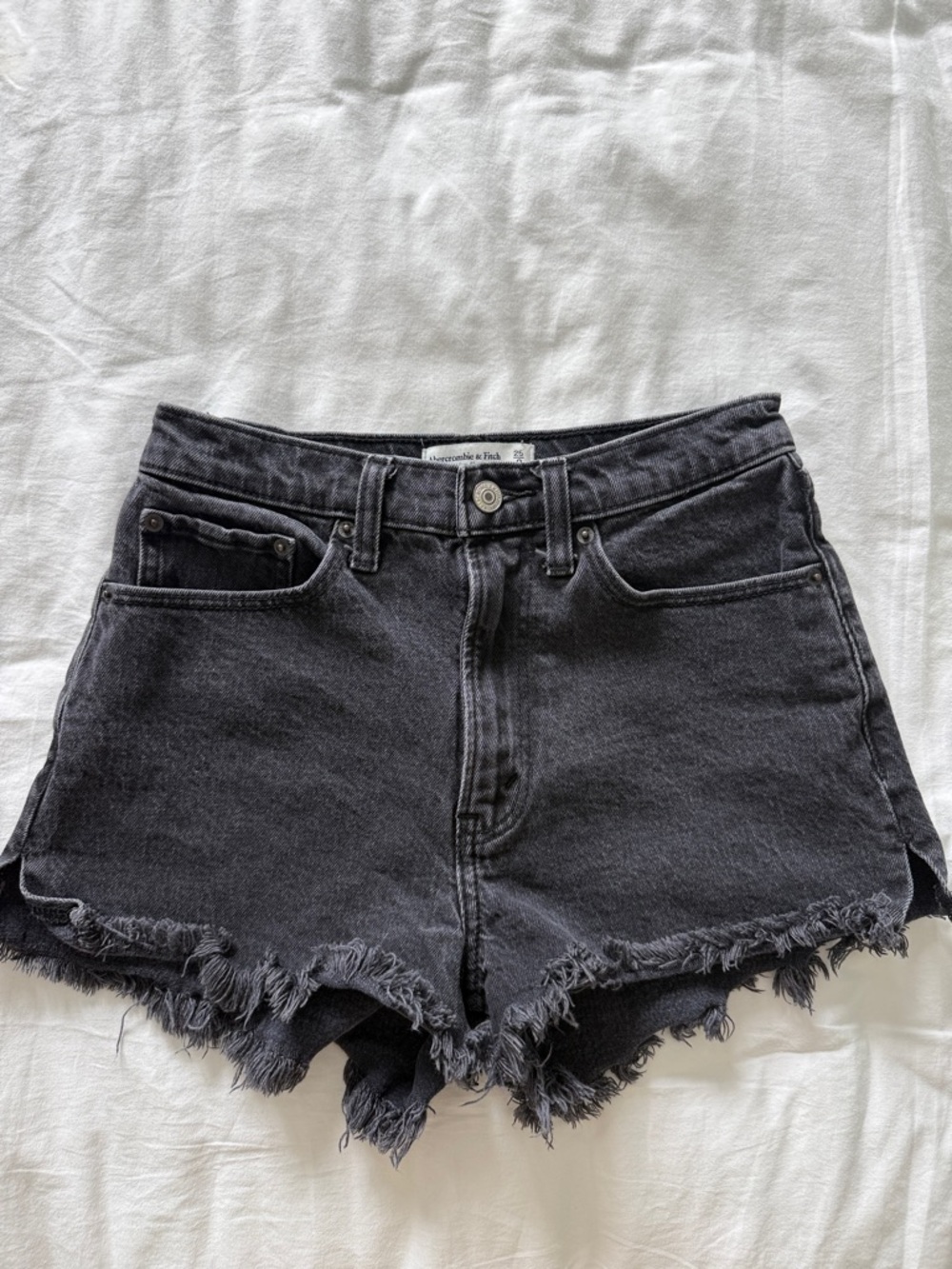 Abercrombie & Fitch Charcoal Black Denim Shorts